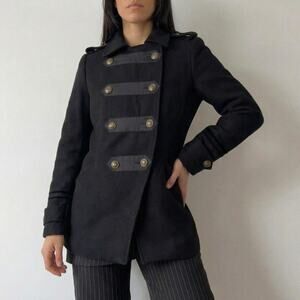 Victorian Goth Military Coat Button Up Poetcore Regency